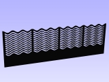 Ocean Wave berlaufkamm 320 x 100 mm