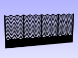 Ocean Wave berlaufkamm 320 x 150 mm